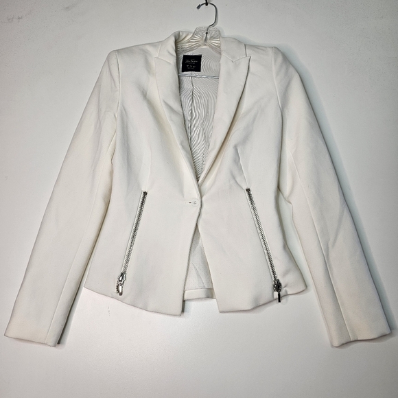 Zara Women's White Blazer One Button Closure  Size Small - Picture 2 of 9